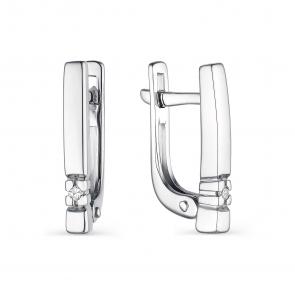 Серебряные серьги Алькор с бриллиантом 02-1779/000Б-00 фото