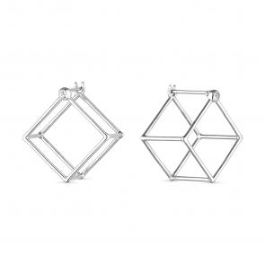 Серебряные серьги АЛЬКОР с фианитом 02-1904/00КЦ-00 фото