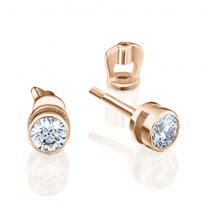 Золотые серьги Platina с фианитом 02-2068-00-401-1110-03 фото