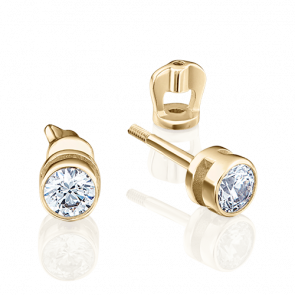 Серьги из лимонного золота Platina с фианитом 02-2068-00-501-1130-38 фото