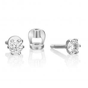 Серьги из белого золота Platina с фианитом 02-2071-00-401-1120-03 фото