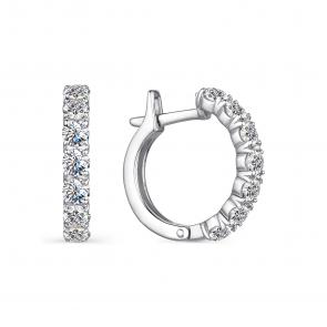 Серебряные серьги АЛЬКОР с фианитом 02-2142/00КЦ-00 фото