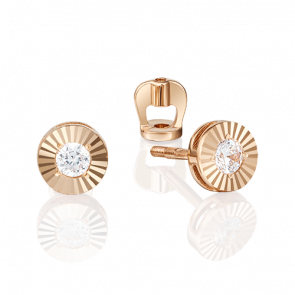 Золотые серьги Platina с фианитом 02-2531-00-401-1110-03 фото