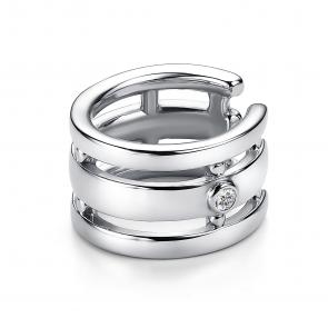 Одиночная серьга из серебра АЛЬКОР с Swarovski 02-2574/00СВ-00 фото