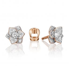 Золотые серьги Platina с фианитом 02-3068-00-401-1110-23 фото