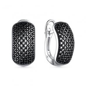 Серебряные серьги АЛЬКОР с фианитом 02-3331/0КЦ1-17 фото