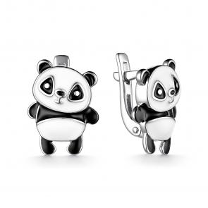 Серебряные серьги АЛЬКОР с эмалью 02-3359/ЭМ22-00 фото