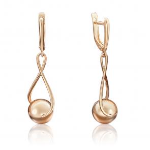 Золотые серьги Platina 02-3541-00-000-1110-02 фото