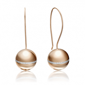 Серьги из комбинированного золота Platina с фианитом 02-3554-00-401-1111-33 фото