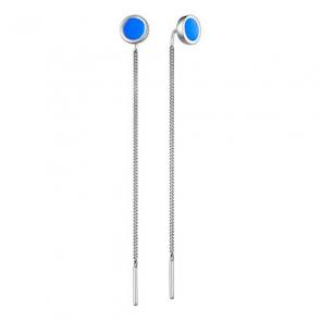 Серебряные серьги АЛЬКОР с эмалью 02-3599/ЭМ86-00 фото