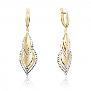 Серьги из лимонного золота Platina 02-3608-00-000-1130-04 фото