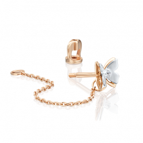 Серьги из комбинированного золота Platina с фианитом 02-3625-01-401-1111-03 фото