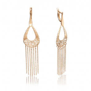 Золотые серьги Platina 02-3640-00-000-1110-48 фото