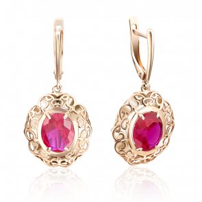 Золотые серьги Platina с сапфировым корундом 02-3663-00-293-1110-46 фото