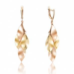 Серьги из комбинированного золота Platina 02-3692-00-000-1113-01 фото
