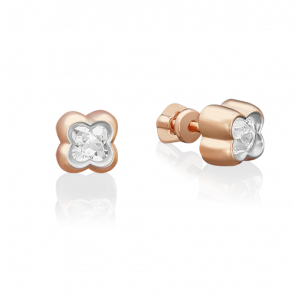 Золотые серьги Platina с фианитом 02-3728-00-501-1110-38 фото