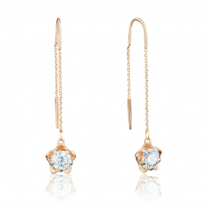 Золотые серьги Platina с фианитом 02-3737-00-501-1110-38 фото