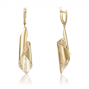 Серьги из лимонного золота Platina 02-3759-00-000-1130-48 фото