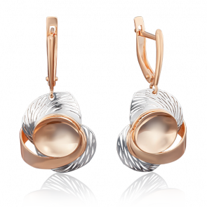 Серьги из комбинированного золота Platina 02-3786-00-000-1111-65 фото