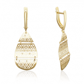 Серьги из лимонного золота Platina 02-3794-00-000-1130-65 фото