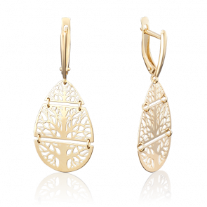 Серьги из лимонного золота Platina 02-3795-00-000-1130-65 фото