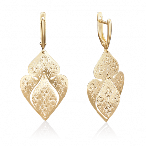 Серьги из лимонного золота Platina 02-3815-00-000-1130-65 фото