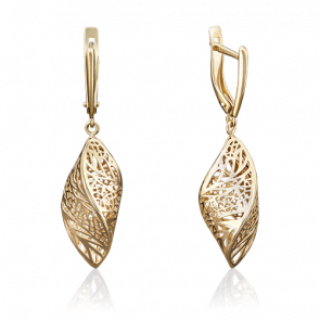 Серьги из лимонного золота Platina 02-3850-00-000-1130-65 фото