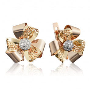Серьги из комбинированного золота Platina 02-3868-00-000-1140-48 фото
