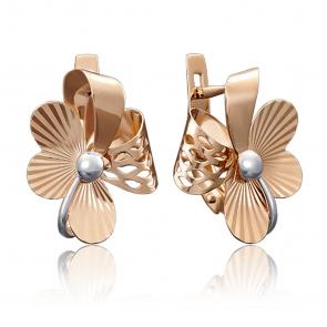 Золотые серьги Platina 02-3890-00-000-1110-48 фото