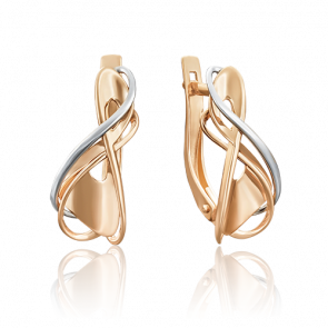 Серьги из комбинированного золота Platina 02-3901-00-000-1111-03 фото