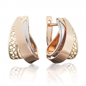 Серьги из комбинированного золота Platina 02-3904-00-000-1113-48 фото