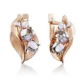 Серьги из комбинированного золота Platina с эмалью 02-3912-00-000-1111-59 фото