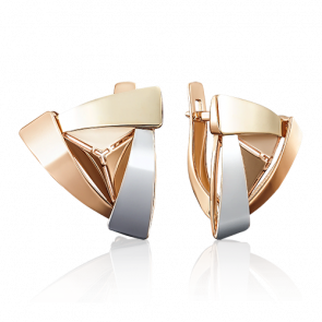 Серьги из комбинированного золота Platina 02-3915-00-000-1140-48 фото