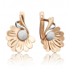 Серьги из комбинированного золота Platina 02-3930-00-000-1111-65 фото