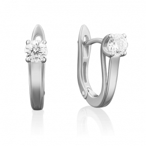 Серьги из белого золота Platina с бриллиантом 02-3932-00-101-1120-30 фото