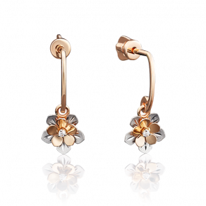 Золотые серьги Platina с фианитом 02-3938-00-401-1110-65 фото