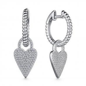 Серебряные серьги-трансформеры АЛЬКОР с фианитом 02-3960/00КЦ-00 фото