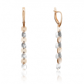 Серьги из комбинированного золота Platina 02-3962-00-000-1111-65 фото