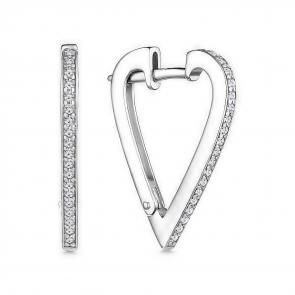 Серебряные серьги АЛЬКОР с фианитом 02-3964/00КЦ-00 фото