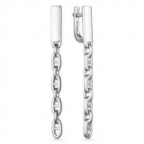 Серебряные серьги АЛЬКОР 02-3981/0000-00 фото