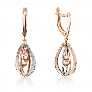 Золотые серьги Platina 02-3993-00-000-1110-65 фото