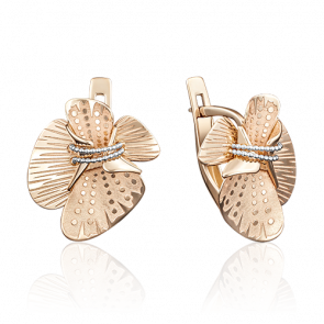 Серьги из комбинированного золота Platina 02-3998-00-000-1111-65 фото