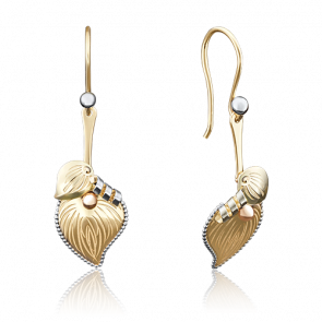 Серьги из лимонного золота Platina 02-4002-00-000-1130-65 фото