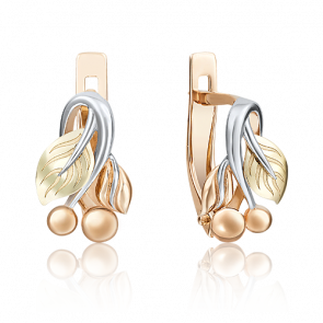 Серьги из комбинированного золота Platina 02-4013-00-000-1113-65 фото