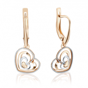 Золотые серьги Platina 02-4023-00-000-1110-65 фото