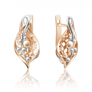 Золотые серьги Platina 02-4045-00-000-1110-65 фото