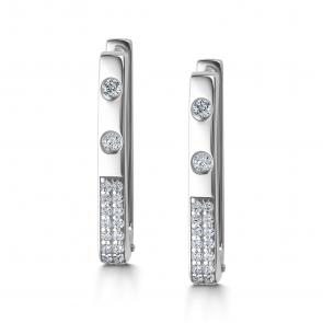 Серебряные серьги АЛЬКОР с фианитом 02-4048/00КЦ-00 фото