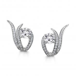 Серебряные серьги АЛЬКОР с фианитом 02-4052/00КЦ-00 фото