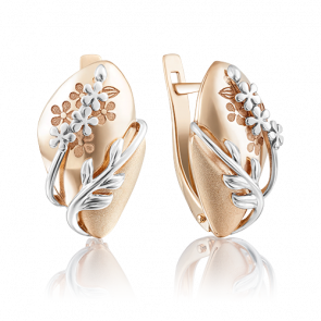 Золотые серьги Platina 02-4057-00-000-1110-48 фото