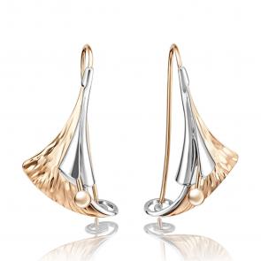 Серьги из комбинированного золота Platina 02-4059-00-000-1111-48 фото